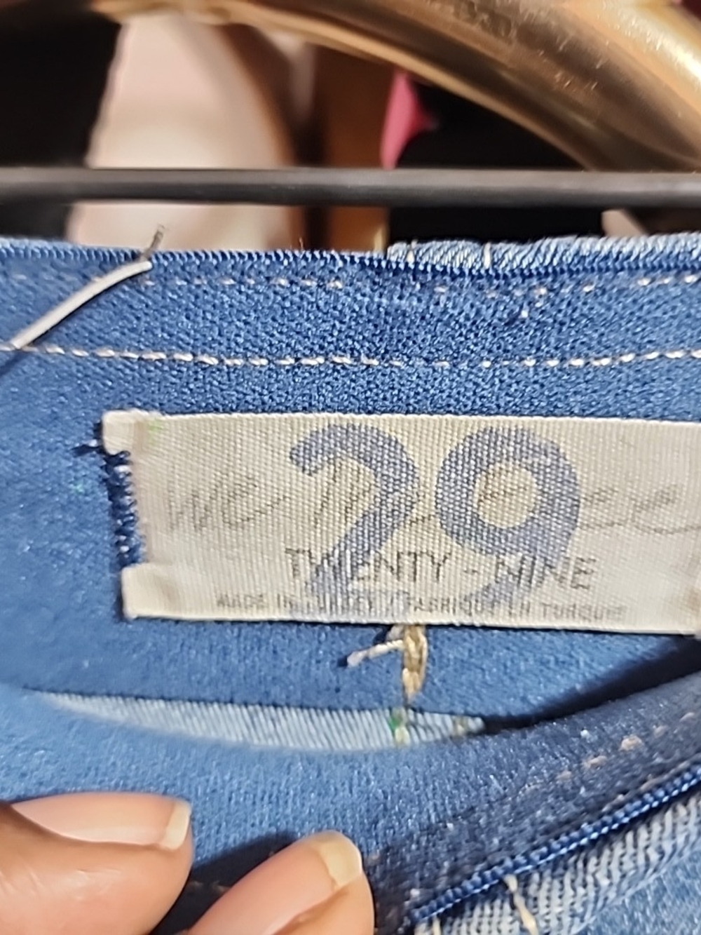 FREE PEOPLE Wearable Art Jeans | Size 29 | Pull-On Stretch Denim | One of a Kind - Picture 4 of 9